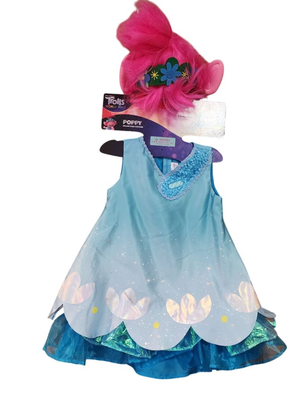 Disguise Trolls World Tour Poppy Costume Girls Size 3T / 4T